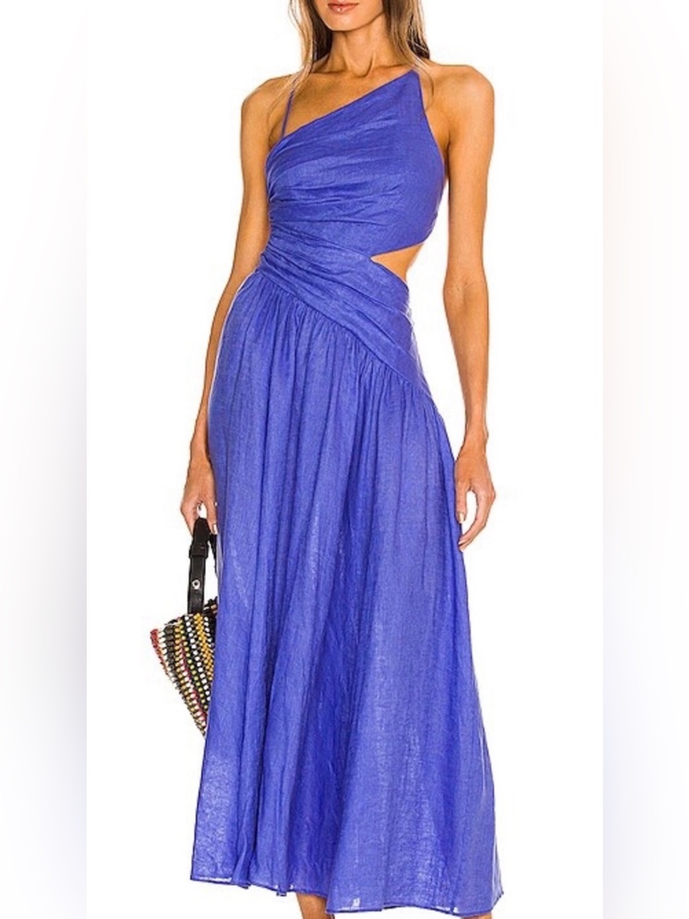 DESIGNER Dao Chloe Dao Cobalt Linen Evening Gown- Women’s L